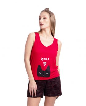 Kitten pyjama - Rood