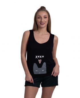 Kitten pyjama - Zwart