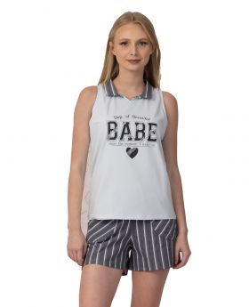 Korte Pyjama - Babe - Lichtblauw