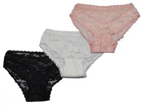 3-Pack slips - Zwart/Roze/Wit