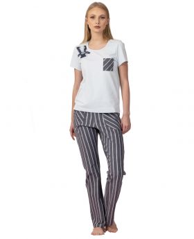 Vanilla pyjama - Stripes - Lichtblauw
