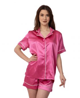 Satijnen pyjama - Roze